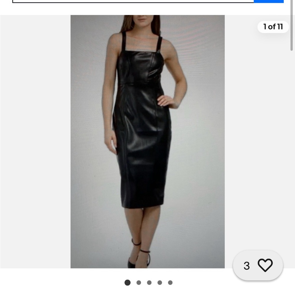 7 For All Mankind Black Midi Dress